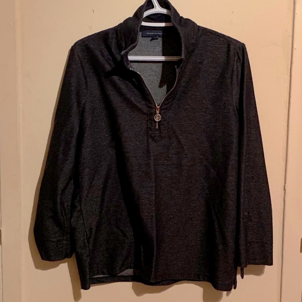 Quarter Zip Navy Sweater